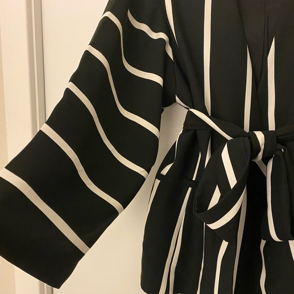 Banana Republic Back and White Striped Blazer